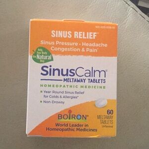 Boiron SinusCalm Meltaway Tablets ~ 60 meltaway tablets sealed